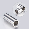 304 Stainless Steel Magnetic Clasps with Glue-in Ends X-STAS-F132-55P-7mm-2