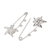 Starfish 304 Stainless Steel Safety Pins Brooch Findings SA-CBA098D-16C-P02-2
