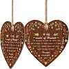 Heart with Word Wooden Hanging Plate HJEW-WH0037-005-1