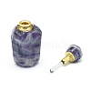 Faceted Natural Fluorite Openable Perfume Bottle Pendants G-E556-05E-3