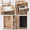 Large Capacity Wooden Multi-Layer Jewelry Organizer Boxes with Mirror & 4 Drawers CON-WH0117-02-3
