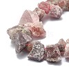 Raw Rough Natural Strawberry Quartz Beads Strands G-E576-27-3