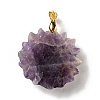 Natural Amethyst Pendants G-E043-01A-01G-3