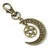 Alloy Moon & Star Pendant Decorations HJEW-JM02181-4