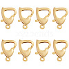 8Pcs Brass Heart Lobster Claw Clasps KK-TA0002-69-1