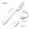 Globleland 1 Set 2Pcs 304 Stainless Steel Fork AJEW-GL0001-19-061-2