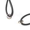 2Pcs 2 Colors Adjustable Waxed Polyester Cord Bracelet Making AJEW-JB01312-3