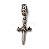 316 Surgical Stainless Steel & Rhinestone European Dangle Charms SA-CBA7555-17AS-01-1