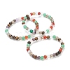 Natural Mixed Wealth Stone Beaded Stretch Bracelets BJEW-D446-B-39-1