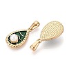 304 Stainless Steel & Enamel & ABS Imitation Pearl Pendants STAS-T072-92A-G-2