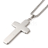 Non-Tarnish 304 Stainless Steel Pendant Necklaces NJEW-H015-08P-4