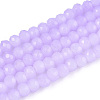 Baking Paint Imitation Jade Glass Bead Strands LS-DGLA-A034-J8MM-A50-1
