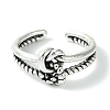 Knot Alloy Open Cuff Ring RJEW-K275-12AS-2