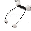 10mm Round Natural Howlite Braided Bead Bracelets BJEW-C067-01C-08-4