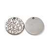 304 Stainless Steel Pendants STAS-Q001-13P-1