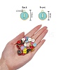 120Pcs 12 Colors Golden Plated Alloy Charms ENAM-SZ0001-64I-2