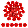 40Pcs Synthetic Coral 3D Flower Rose Carved Beads CORA-HY0001-03-1