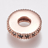 Brass Micro Pave Cubic Zirconia Bead Spacers LS-ZIRC-K074-11A-02RG-2