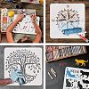 Large Plastic Reusable Drawing Painting Stencils Templates DIY-WH0172-762-4