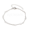 304 Stainless Steel Twisted Rope Link Chain Bracelets for Women BJEW-A160-09P-4