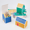 32Pcs 4 Styles House Shaped Cardboard Paper Foldable Gift Boxes CON-NB0002-23-4
