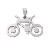 Tarnish Resistant Boy Jewelry Original Color 201 Stainless Steel Bicycle Bike Pendants STAS-I032-223-1