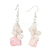 4 Pairs Natural Mixed Stone & Natural Quartz Dangle Earrings for Women EJEW-TA00560-3