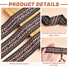 16.5M Ethnic Style Polyester Jacquard Stripe Ribbons SRIB-WH0011-155B-4