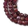 Natural Red Tourmaline Beads Strands G-A318-A01-4mm-01-4