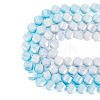 2Strands 2 Colors Anti-Tarnish Electroplate Glass Beads Strands GLAA-TA0003-78-1