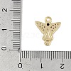 Brass Clear & Black Cubic Zirconia Connector Charms KK-I719-30G-3