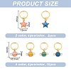 24Pcs Alloy Enamel & Iron Braiding Hair Pendants Decoration Clips PALLOY-AB00050-2