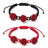 2Pcs Nylon Cord Braided Bracelets for Women BJEW-JB11288-2