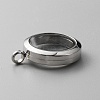 304 Stainless Steel Locket Pendants STAS-WH0027-44P-2