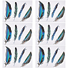 PVC Self Adhesive Feather Car Sticker DIY-WH0453-58A-1