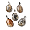 Natural Crazy Agate Pendants G-Z055-03P-05-1