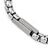 304 Stainless Steel Box Chains Bracelets BJEW-S156-02P-2