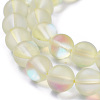 Synthetic Moonstone Beads Strands G-F142-10mm-14-3