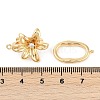 Brass Micro Pave Clear Cubic Zirconia Fold Over Clasps KK-U043-17G-3