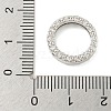 Brass Micro Pave Clear Cubic Zirconia Beads Frame KK-P277-58B-P-3