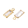 Brass with Cubic Zirconia Charms KK-T070-15C-2