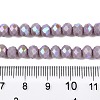 Electroplate Opaque Solid Color Glass Beads Strands EGLA-A044-P6mm-L13-4