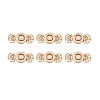 Alloy Interlocking Clasps ALRI-WH0005-07LG-1