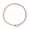 Glass Seed Beads & CCB Beads Stretch Bracelets TB4137-52-1