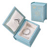 Book Shaped PU Leather Tie Clip Storage Boxes CON-CA0001-034B-1