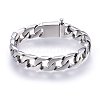 Tarnish Resistant 304 Stainless Steel Curb Chains Bracelets BJEW-E346-13B-P-1