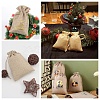 Beebeecraft Polyester Imitation Burlap Packing Pouches Drawstring Bags ABAG-BBC0001-02A-04-7