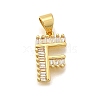 Rack Plating Brass Micro Pave Cubic Zirconia Pendants KK-L226-100G-F-1