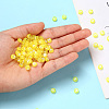 Transparent Yellow Acrylic Beads TACR-YW0001-08M-8
