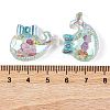 Transparent Epoxy Resin Whale with Bowknot Decoden Cabochons CRES-M034-04B-3